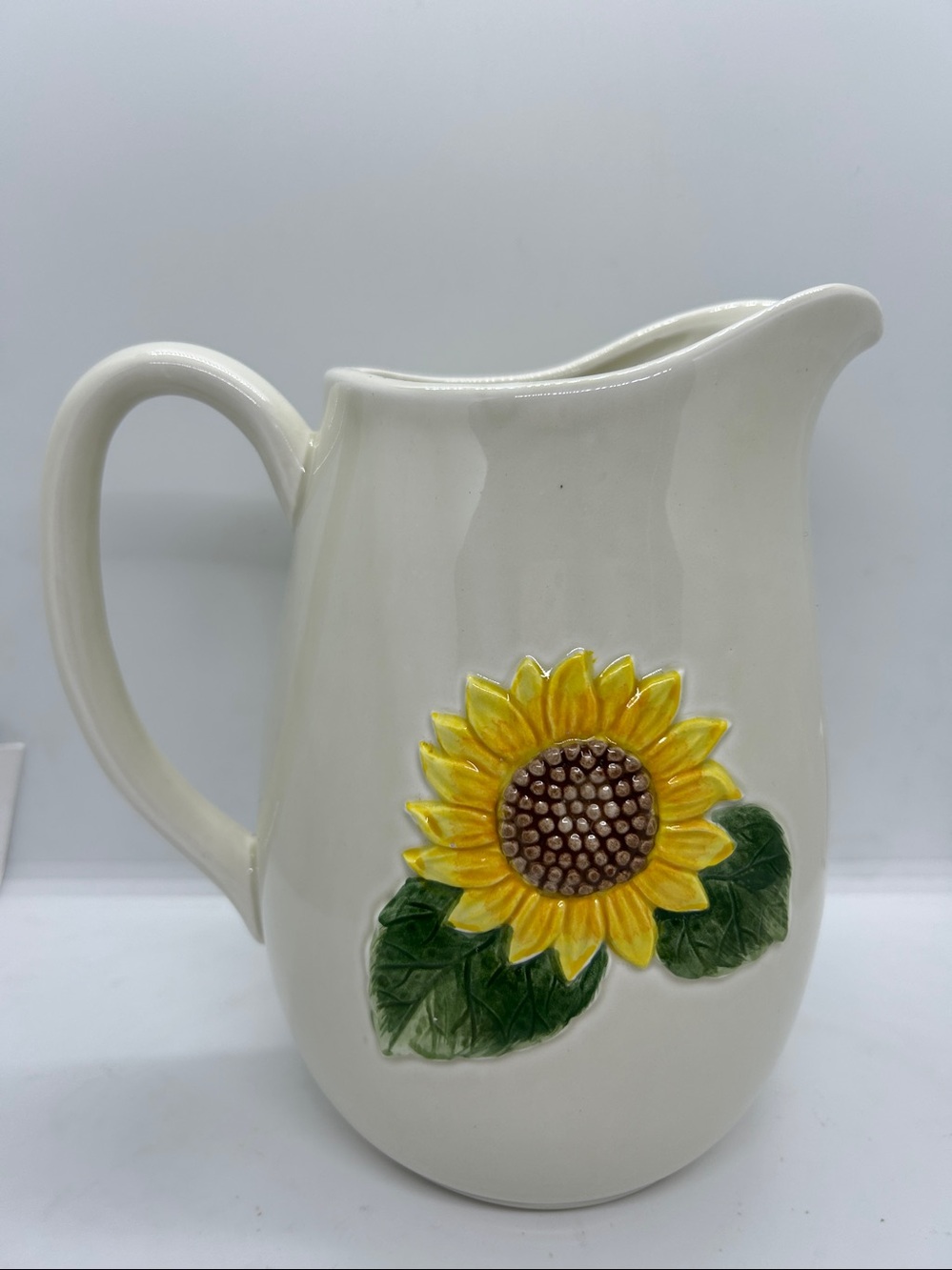 Vintage Otagiri Sunflower Pitcher Juice 8”inch. Creative Collection 2.5 Qrt. - Picture 2 of 8